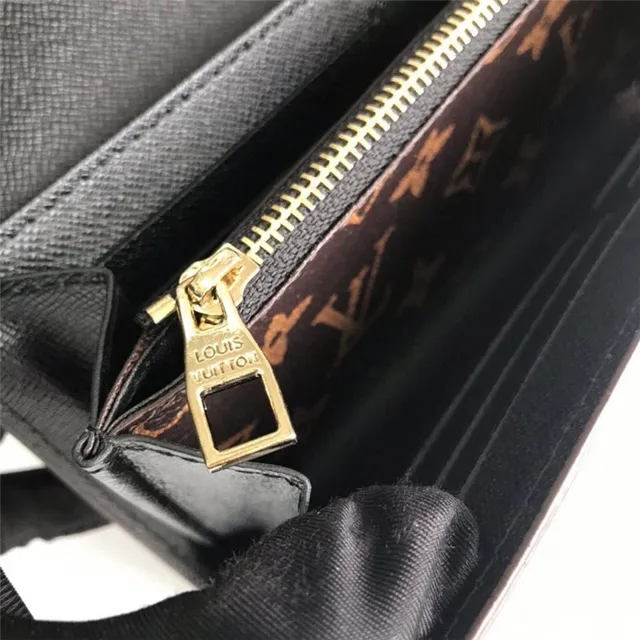 Louis Vuitton Monogram Canvas and Red Leather Long Wallet 3