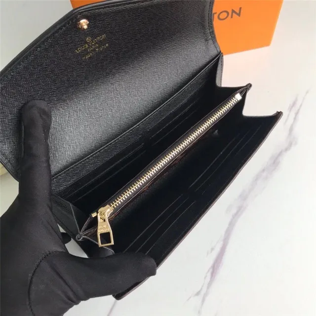 Louis Vuitton Monogram Canvas and Red Leather Long Wallet 4