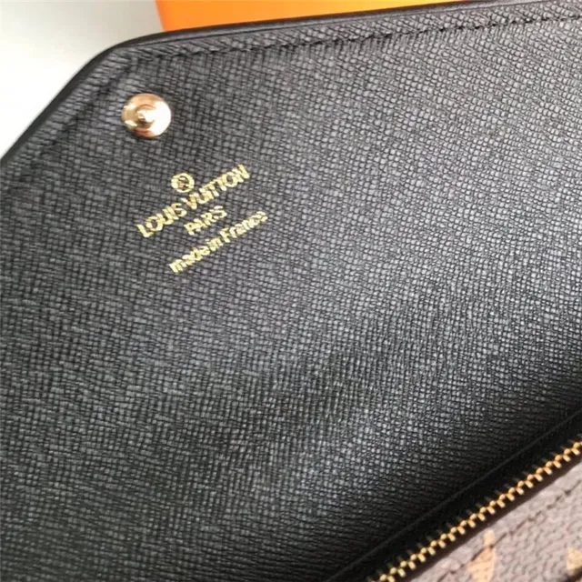 Louis Vuitton Monogram Canvas and Red Leather Long Wallet 5