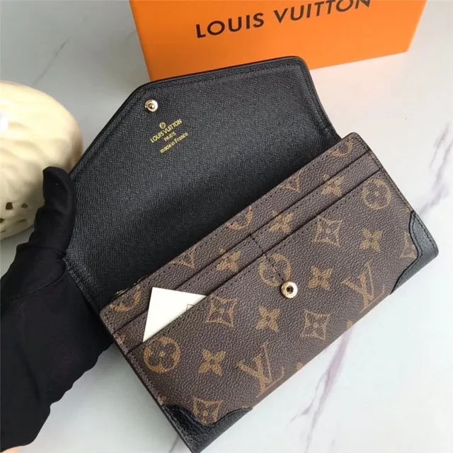 Louis Vuitton Monogram Canvas and Red Leather Long Wallet 6
