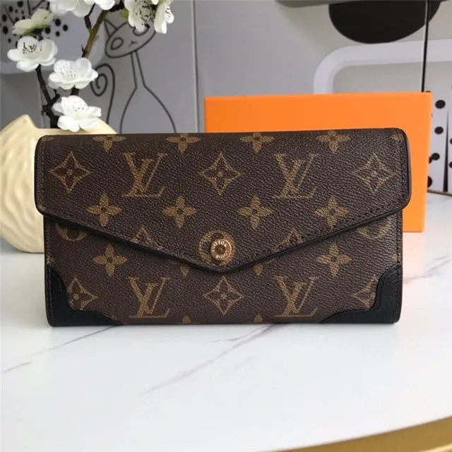 Louis Vuitton Monogram Canvas and Red Leather Long Wallet 10