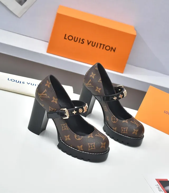 Louis Vuitton Monogram Canvas Patent Strap Mary Jane Shoes 2