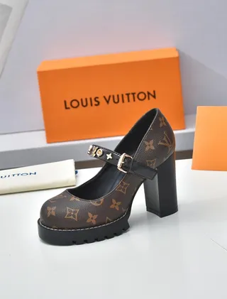 Louis Vuitton Monogram Canvas Patent Strap Mary Jane Shoes 3