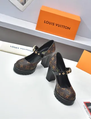 Louis Vuitton Monogram Canvas Patent Strap Mary Jane Shoes 4