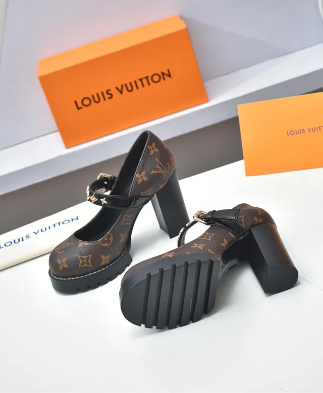 Louis Vuitton Monogram Canvas Patent Strap Mary Jane Shoes 5