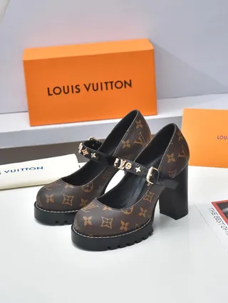 Louis Vuitton Monogram Canvas Patent Strap Mary Jane Shoes 7