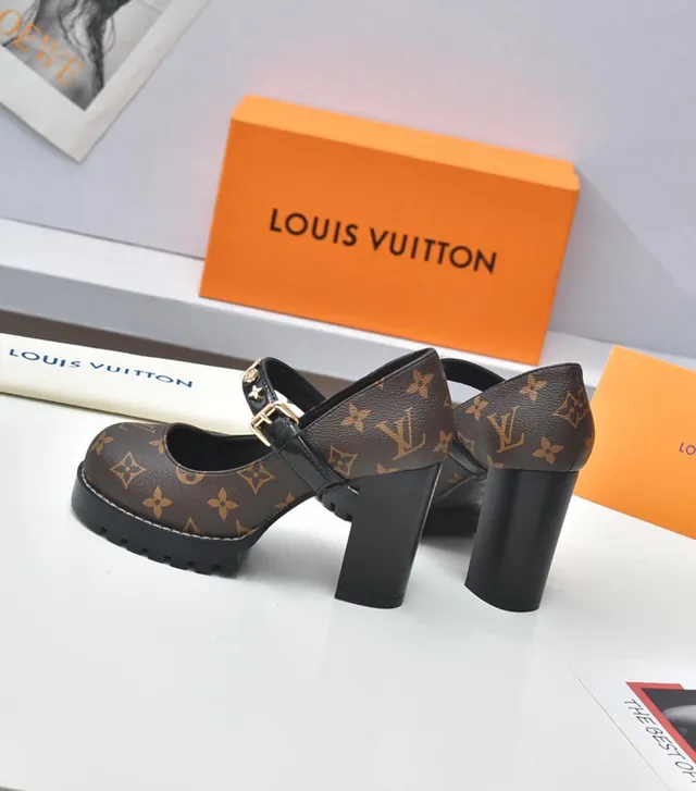 Louis Vuitton Monogram Canvas Patent Strap Mary Jane Shoes 8