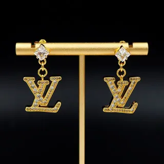 Brincos Louis Vuitton Monogram Crystal Pendant