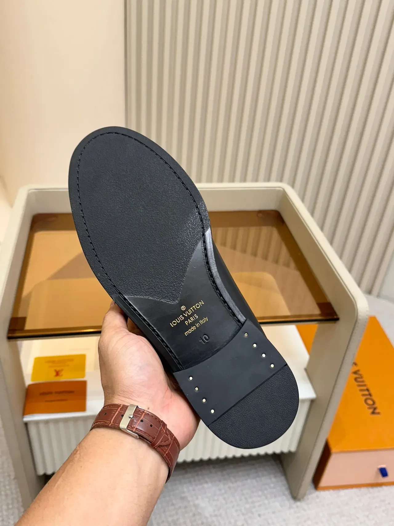 Louis Vuitton Monogram Loafer Black Leather Slip-On Loafers 2