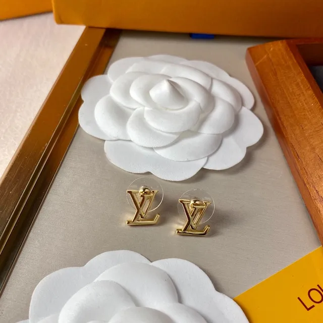 Louis Vuitton Monogram Logo Stud Earrings 2