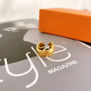 Louis Vuitton Monogram Ring Gold Open-Adjustable Ring