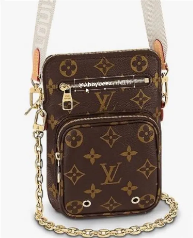 Louis Vuitton Multi Pochette Accessoires Sac à bandoulière marron doré toile monogrammée avec sangle de chaîne 8