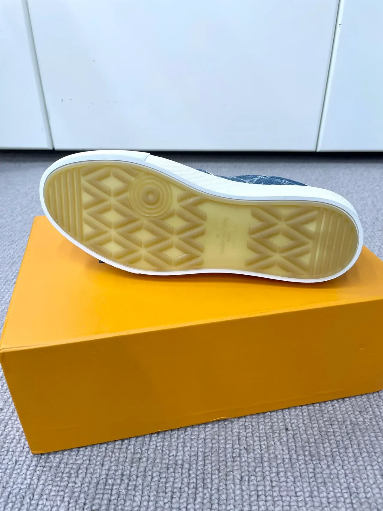 Louis Vuitton 海军蓝白一脚蹬 Monogram 帆布生活方式运动鞋 2