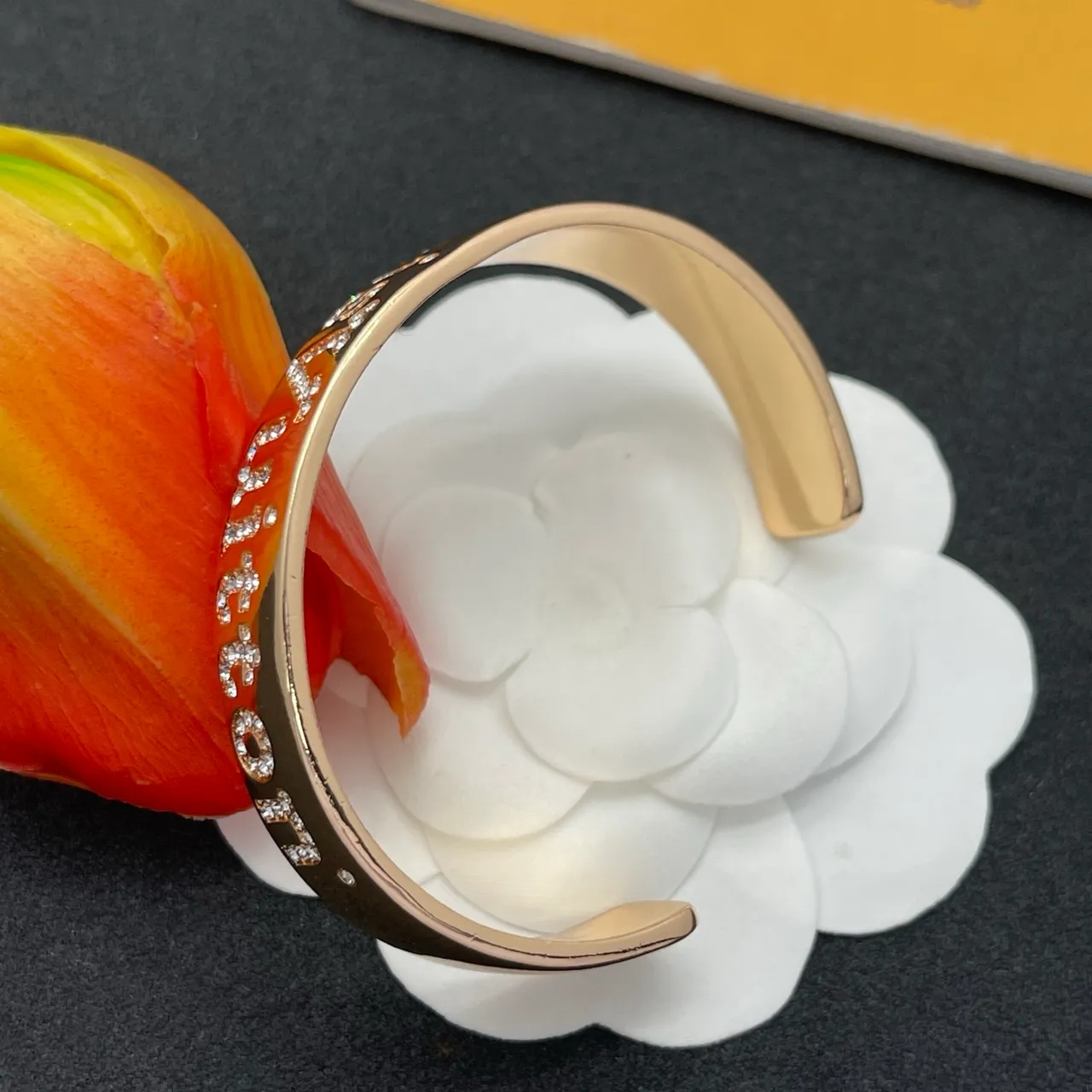路易威登 Pavé 水晶手链 金白 刻字品牌手链 5