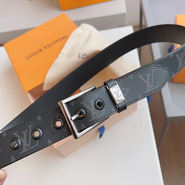 Louis Vuitton Reversible Monogram Empreinte Belt Black Leather Belt 2