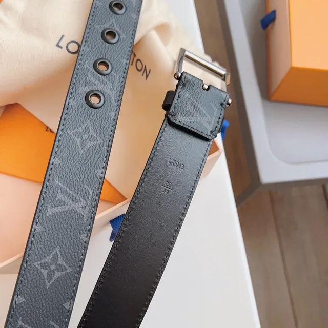 Louis Vuitton Reversible Monogram Empreinte Belt Black Leather Belt 6