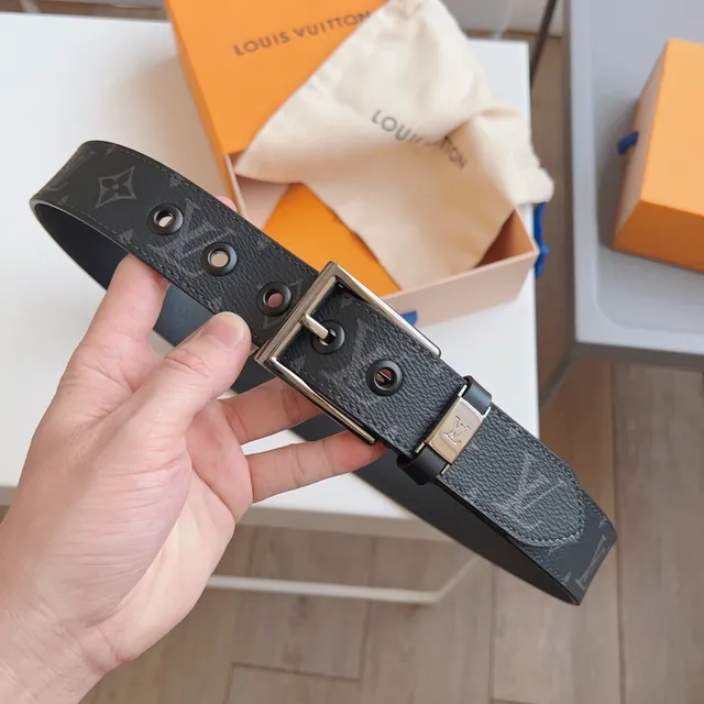 Louis Vuitton Reversible Monogram Empreinte Belt Black Leather Belt 7