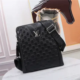Louis Vuitton Run Away حقيبة كروس بودي أسود مبطن نسيج سلة