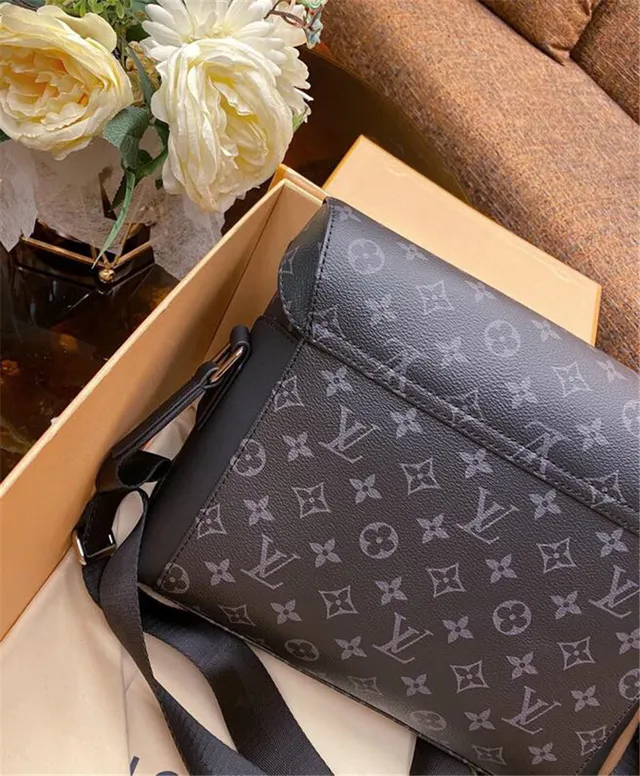 Louis Vuitton Run Away رمادي أسود Monogram قماش كانفاس مغطى إغلاق بغطاء علوي حقيبة رسول 8