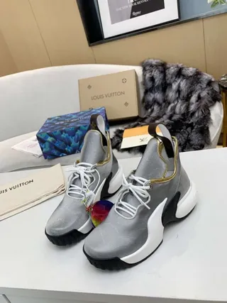 Louis Vuitton Run Away Gray Monogram Chunky Sneakers 5