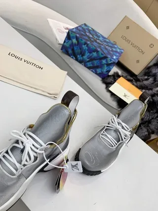 Louis Vuitton Run Away Gray Monogram Chunky Sneakers 6
