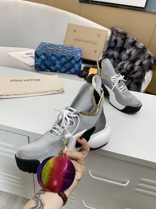 Louis Vuitton Run Away Gray Monogram Chunky Sneakers 9