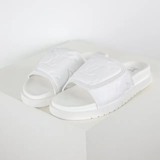 Louis Vuitton Run Away Slide Chanclas Blancas 2