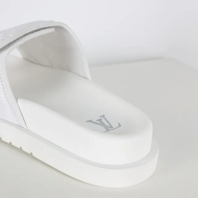 Louis Vuitton Run Away Slide Chanclas Blancas 4