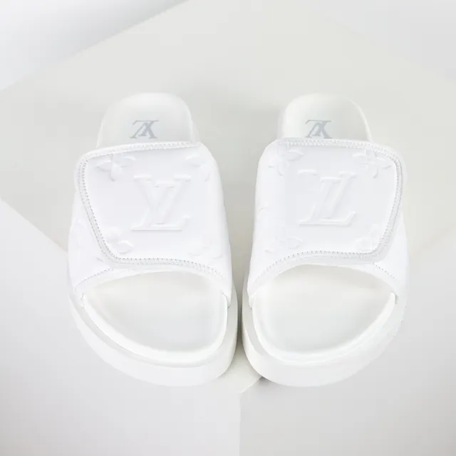 Louis Vuitton Run Away Slide Chanclas Blancas 8