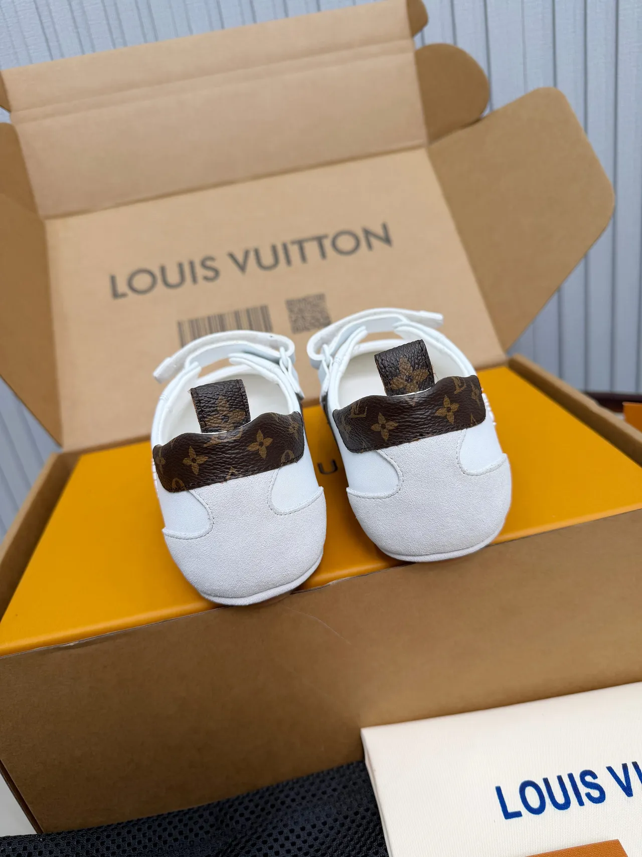 Louis Vuitton Run Away White and Brown Monogram Mary Jane Shoes 5