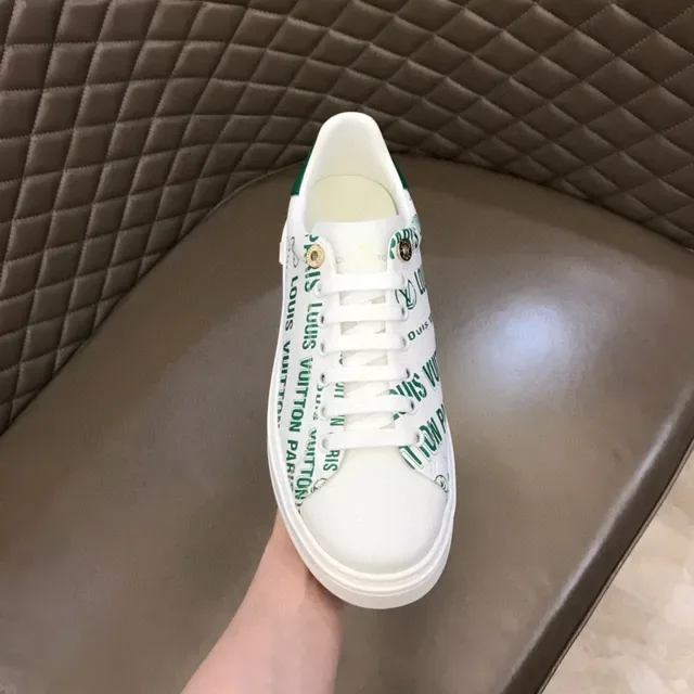 Louis Vuitton Run Away Tênis Lifestyle Brancos e Verdes com Impressão de Logo 4