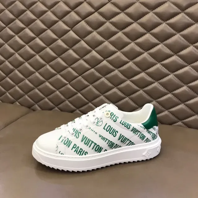 Louis Vuitton Run Away Tênis Lifestyle Brancos e Verdes com Impressão de Logo 5