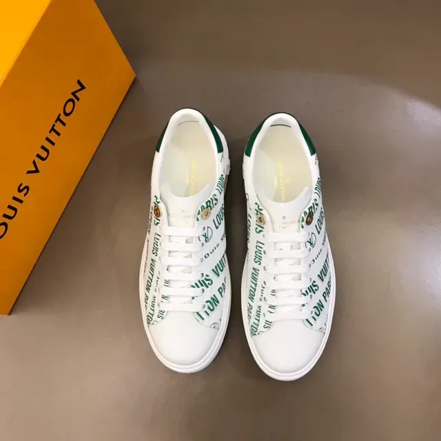 Louis Vuitton Run Away Tênis Lifestyle Brancos e Verdes com Impressão de Logo 9