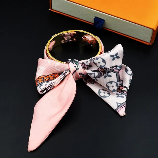 Louis Vuitton Scarf-Integrated Gold-Tone Bangle Bracelet 2