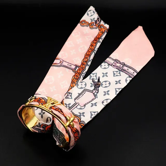 Louis Vuitton Scarf-Integrated Gold-Tone Bangle Bracelet 9
