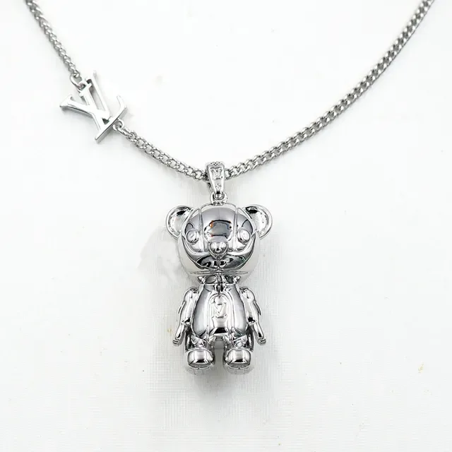 Collier Louis Vuitton Teddy Bear Argent Poli 4