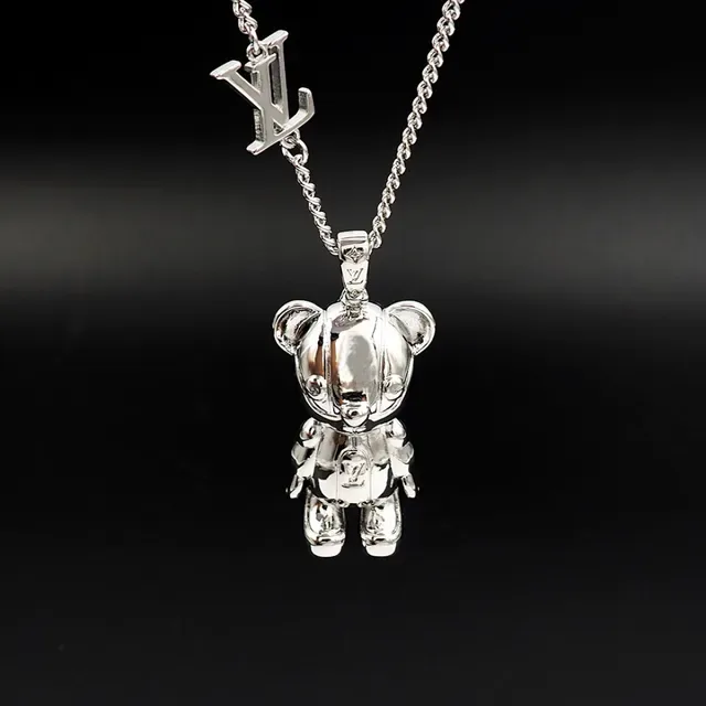 Collier Louis Vuitton Teddy Bear Argent Poli 5
