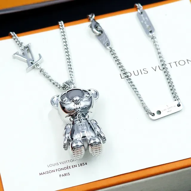 Collier Louis Vuitton Teddy Bear Argent Poli 7