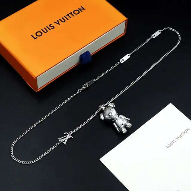Collier Louis Vuitton Teddy Bear Argent Poli 8