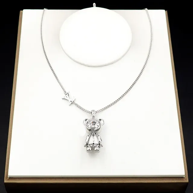 Collier Louis Vuitton Teddy Bear Argent Poli 12