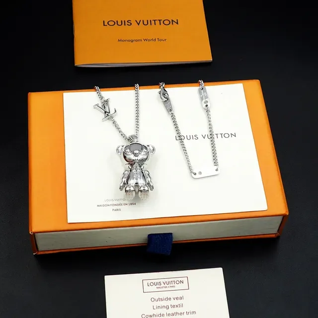 Collier Louis Vuitton Teddy Bear Argent Poli 13