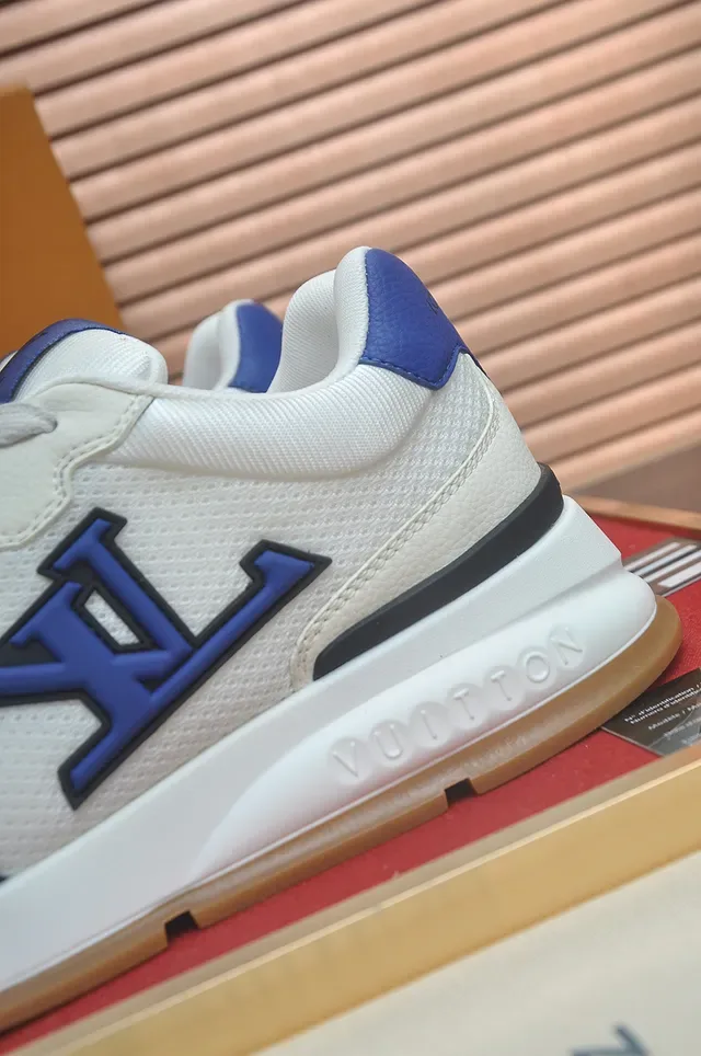Louis Vuitton Blanc Bleu Semelle Chunky Plateforme Maille Et Synthétique Supérieur Sneakers Lifestyle 2
