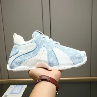 Louis Vuitton Blanco Azul Monogram Lona Piel Perforada Sneakers Lifestyle