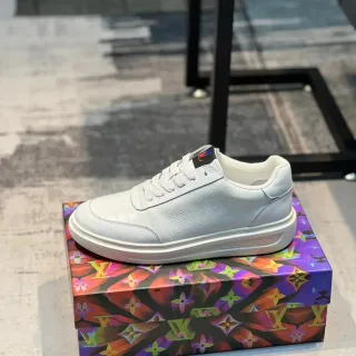Louis Vuitton Sneakers Lifestyle con Suela de Plataforma de Cuero Croc-Embossed Blanco