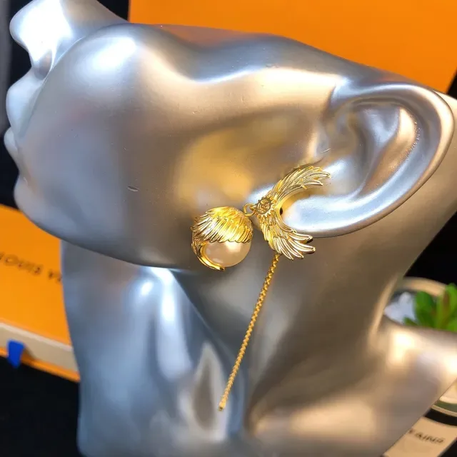 Louis Vuitton Winged Pearl Drop Earrings 7