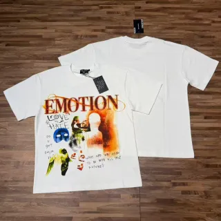 Mixed Emotion Emotion Graphic Print White T-Shirt