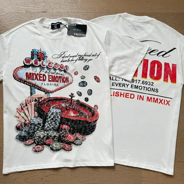 Mixed Emotion Mixed Motion Graphic Print Oversized T-Shirt 4