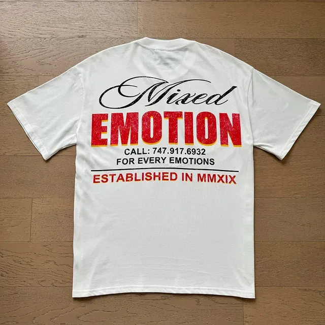 Mixed Emotion Mixed Motion Graphic Print Oversized T-Shirt 7