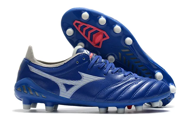 Mizuno Morelia Neo Cyan and Copper फर्म ग्राउंड फुटबॉल जूते 3