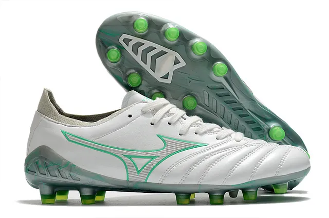 Mizuno Morelia Neo Cyan and Copper फर्म ग्राउंड फुटबॉल जूते 8